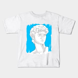 Denizko Art Statue Head Blue Kids T-Shirt